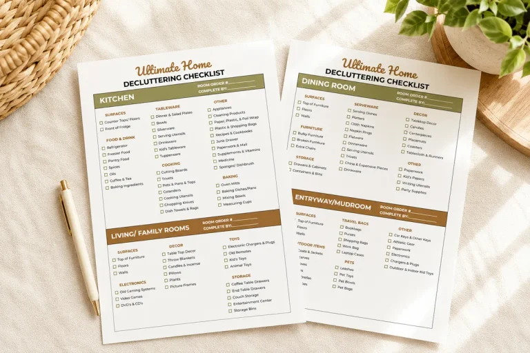 Decluttering checklist