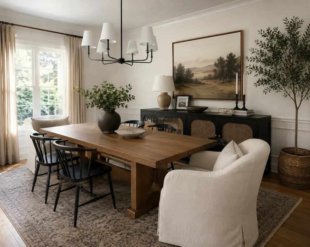 dining room not cluttered 