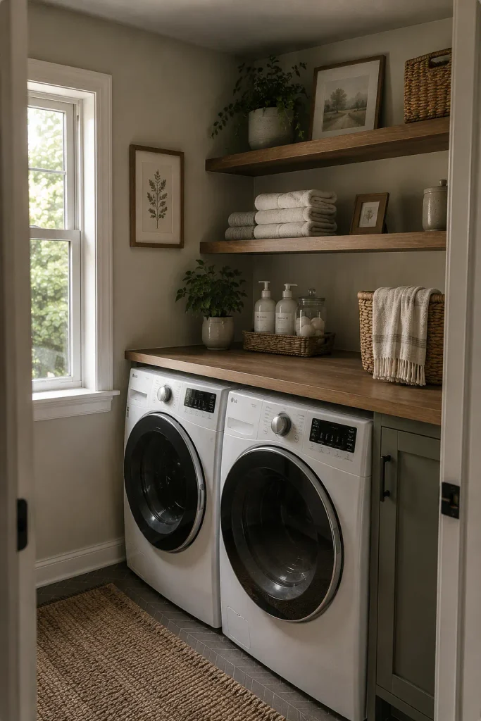 Laundry room that is decluttered 