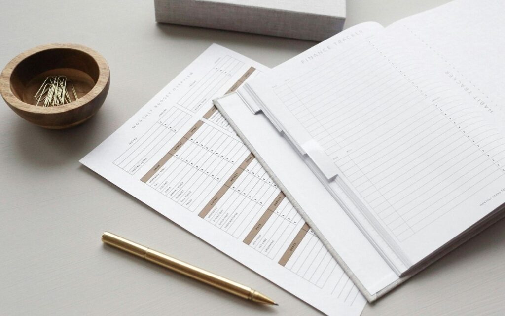 Picture of amonthly budget template and finance tracker