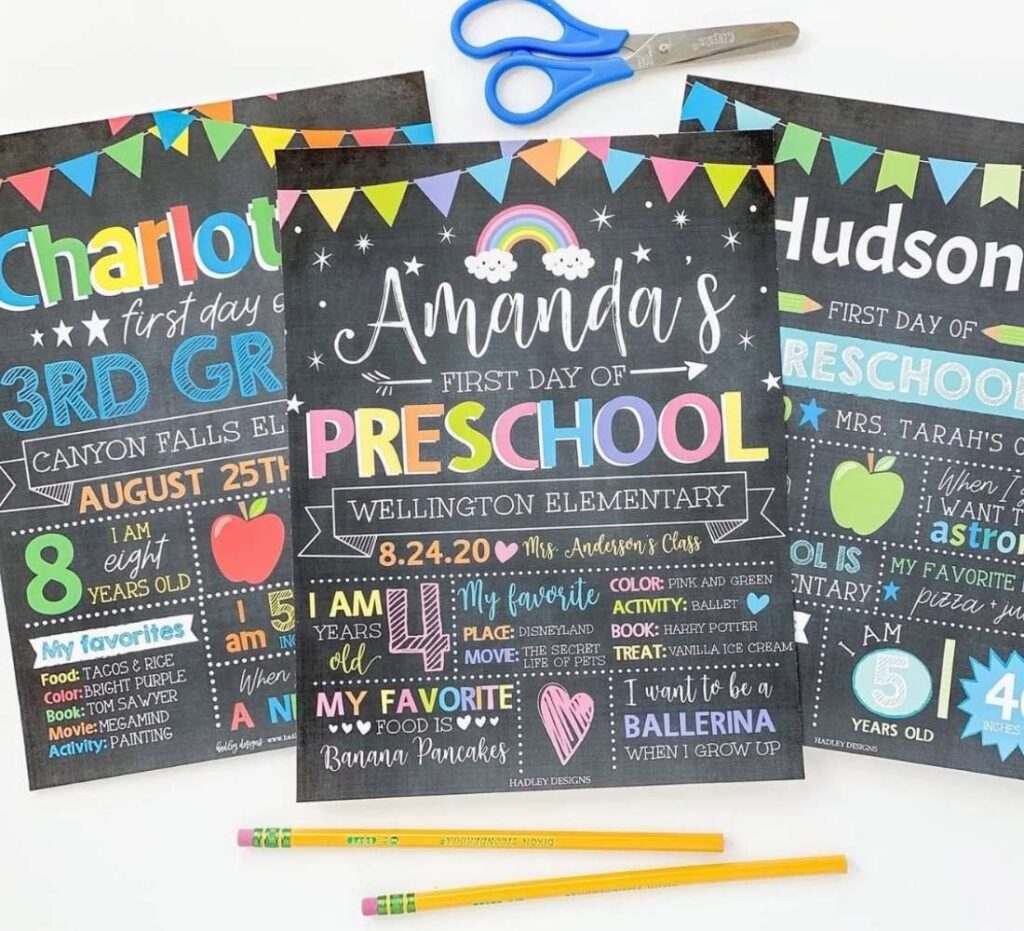 First day of school sign 
