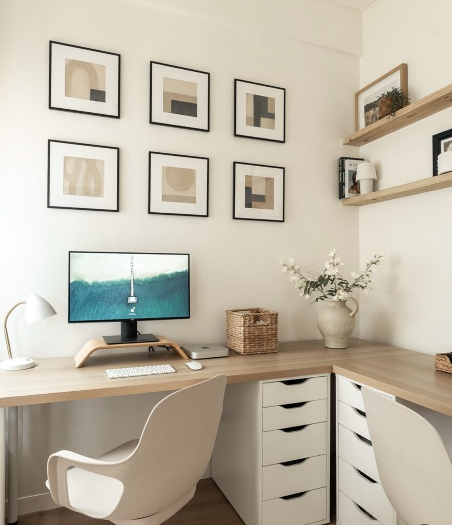 How to organize desk space: Desk thats organized