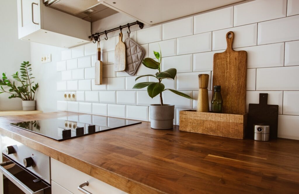 Organized kitchen counter 