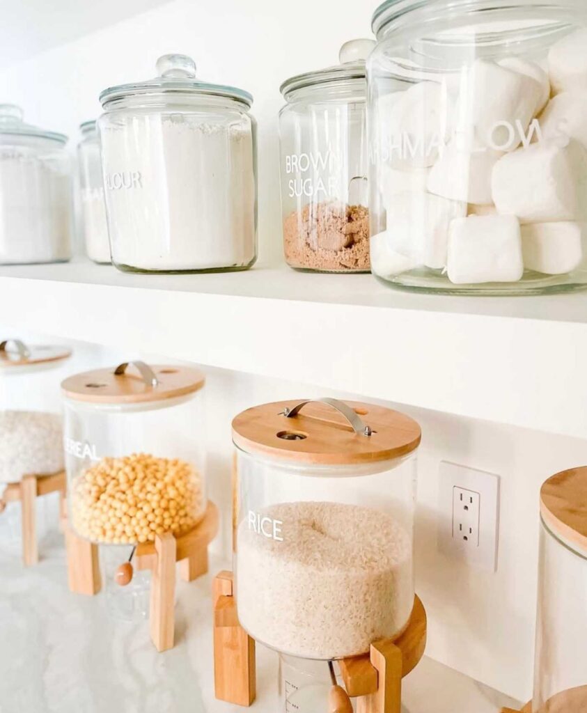 Kitchen organization ideas: Photo of pantry dispenser organizers for pantry foods