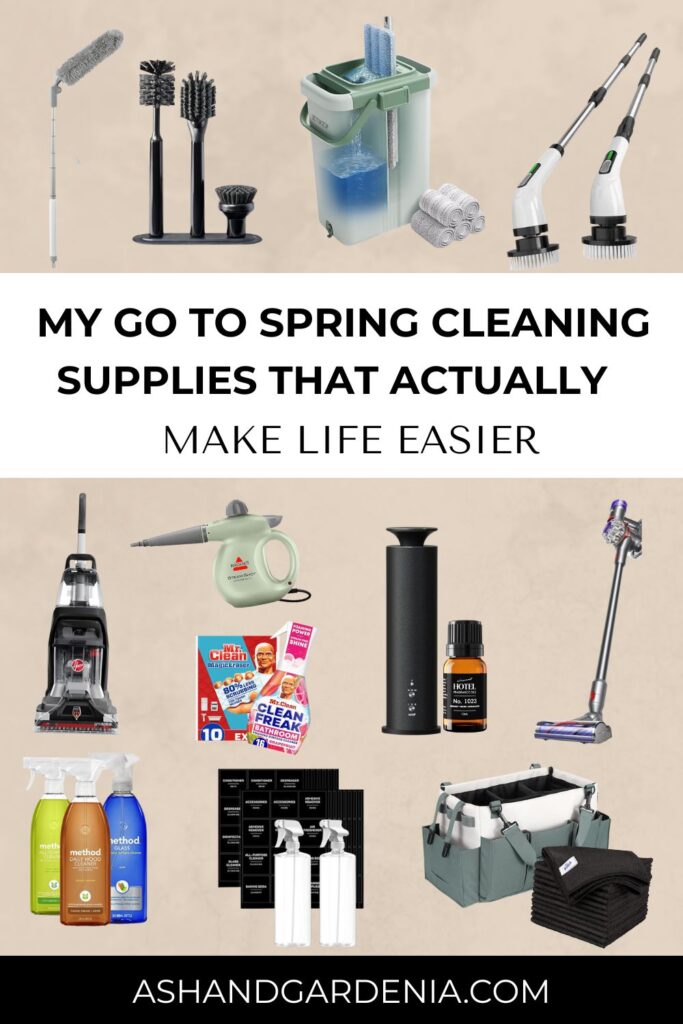 My go to spring cleaning supplies that make life easier pin 