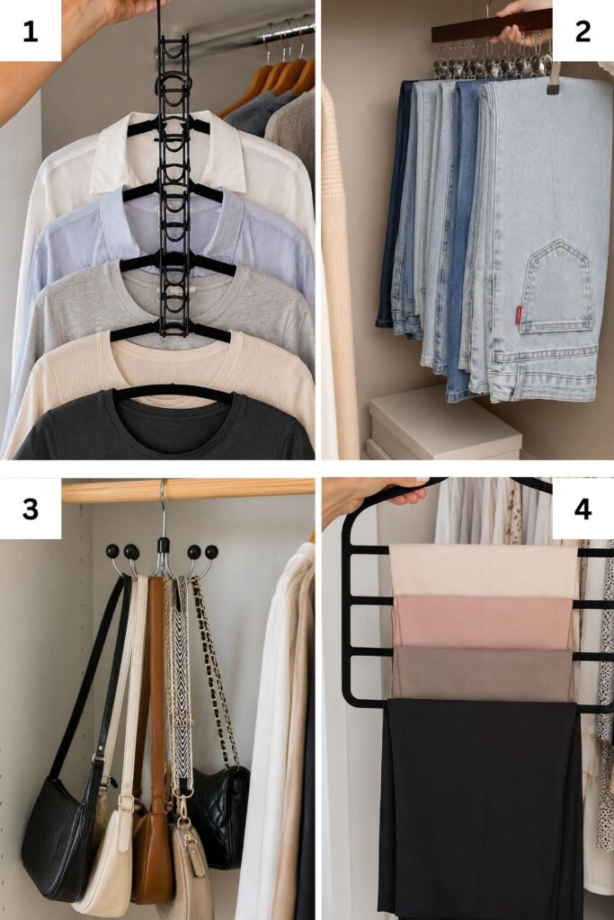 Four space saving hanger ideas for small closets