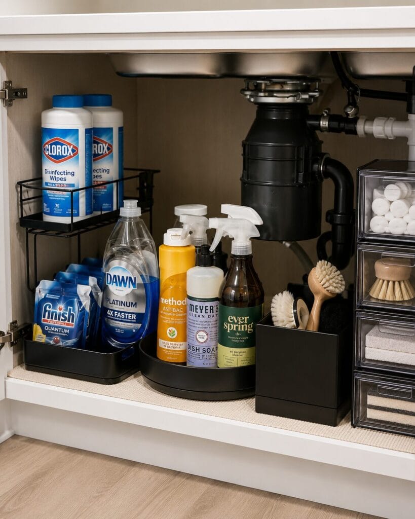 Black under sink organizers 