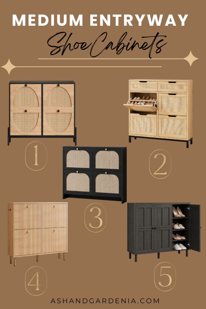 Medium entryway shoe cabinets