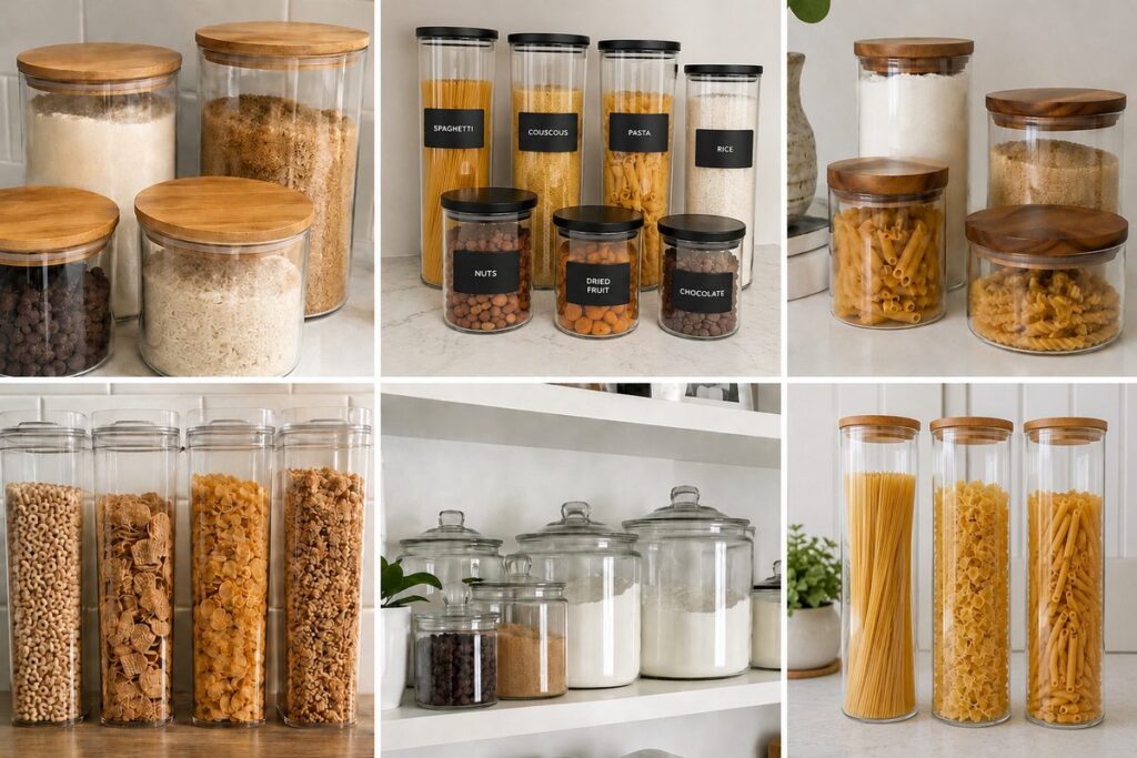 Feature image of different types of pantry storage containers