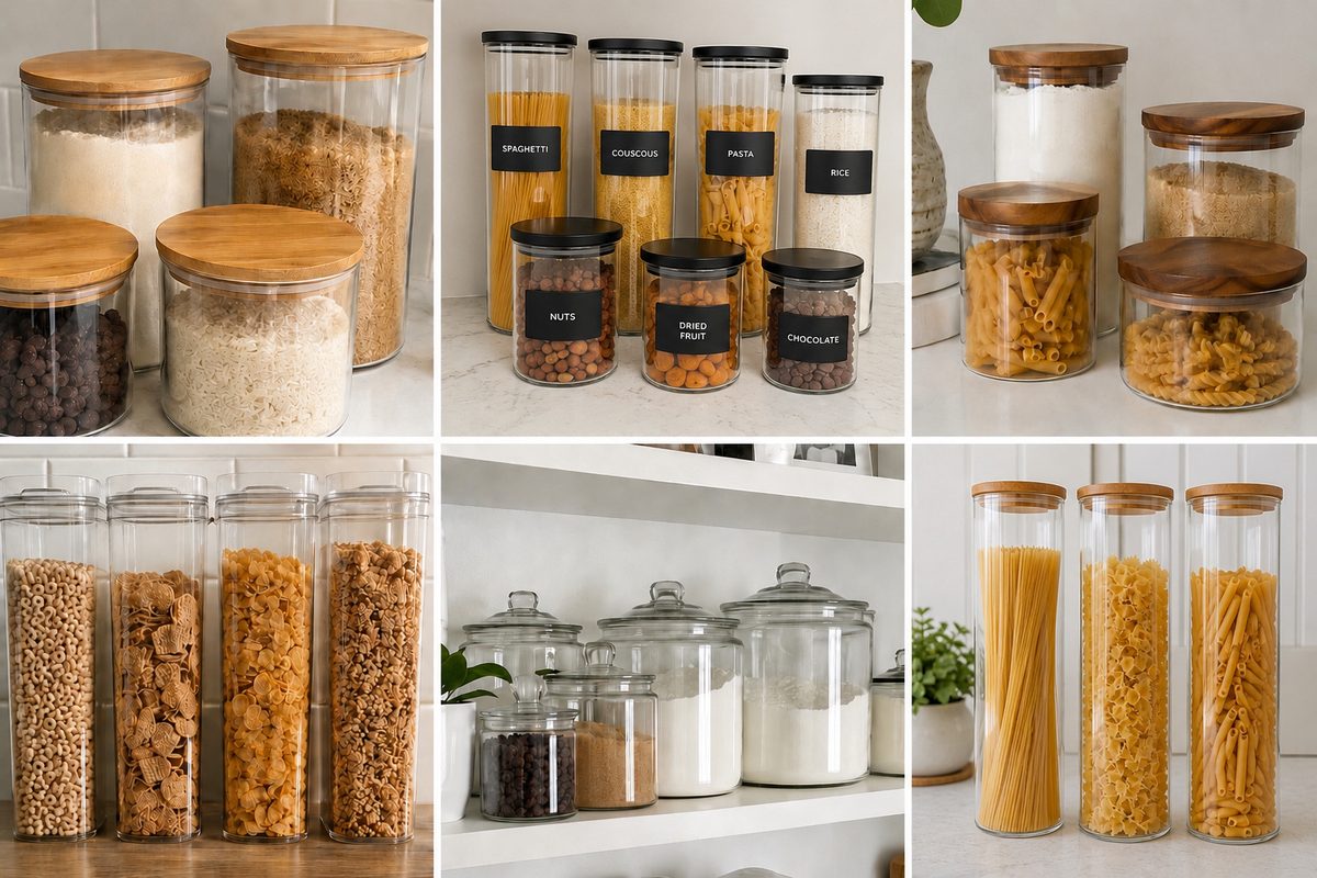 Different types of pantry containers you can use to organize your pantry