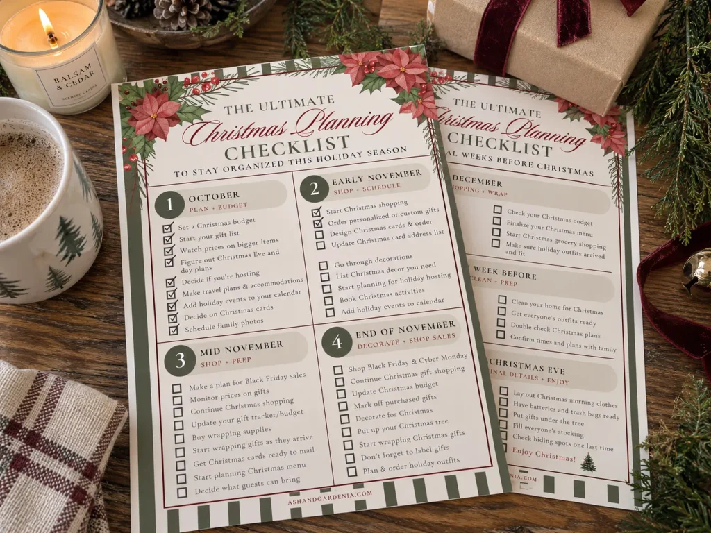 Picture of a free ultimate Christmas checklist