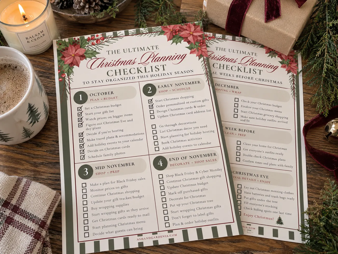 Free Christmas planning checklist